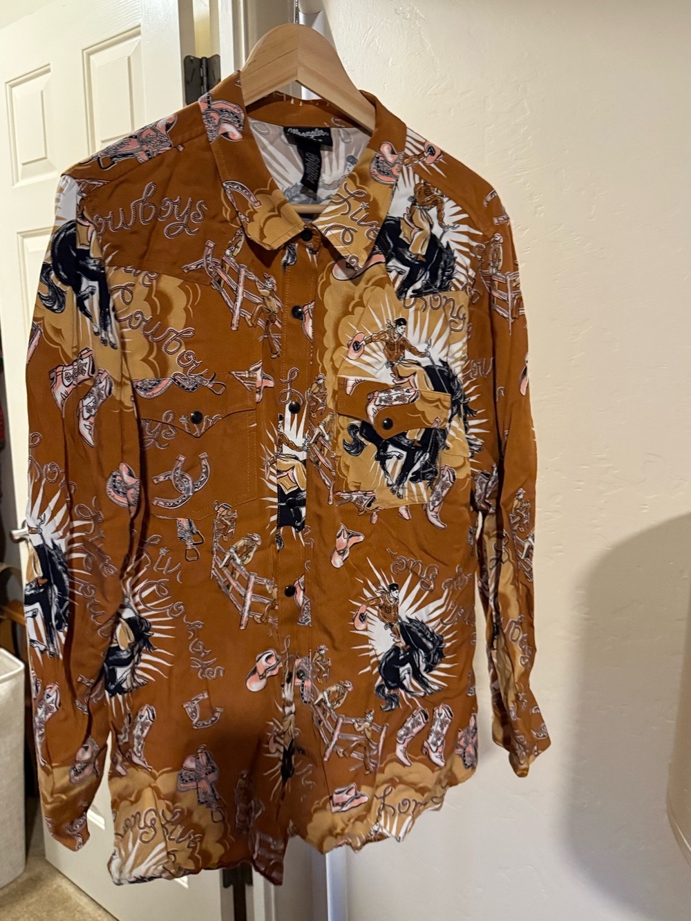 Vintage Retro Wrangler Pearl Snap western shirts sz XL